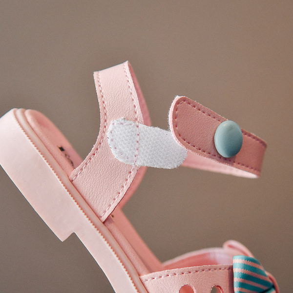 Sandale pentru copii cu inchidere velcro si panglica