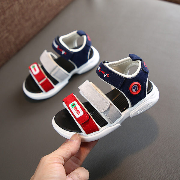 Sandale casual colorate pentru copii cu petice și talpă plată