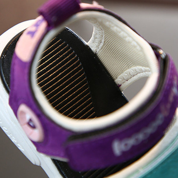 Sandale casual colorate pentru copii cu petice și talpă plată