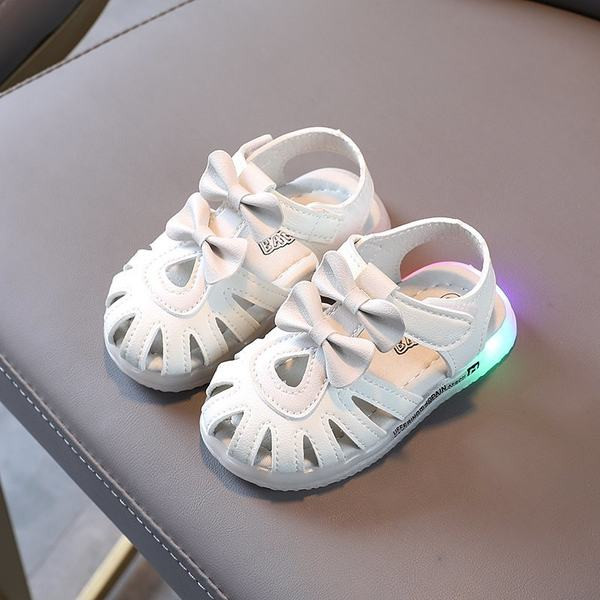 Sandale luminoase pentru copii cu panglici si autocolante