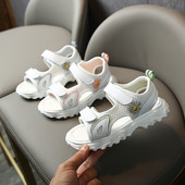 Sandale casual pentru copii cu broderie de flori