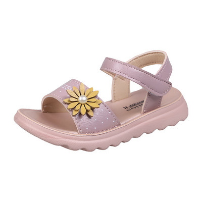 Sandale casual pentru copii cu autocolante și elemente 3D