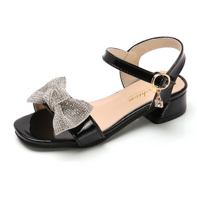 Model nou de sandale pentru copii cu panglica si toc pentru fete