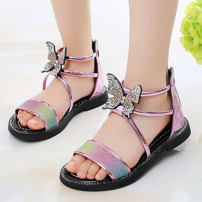 Novi model dječjih sandala sa ravnim đonom i leptirićima