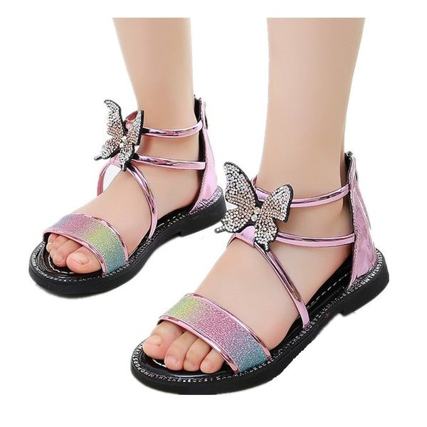 Novi model dječjih sandala sa ravnim đonom i leptirićima