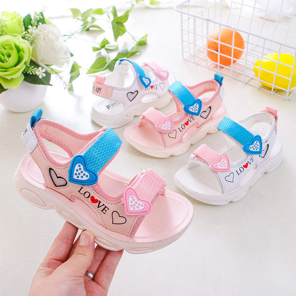 Sandale sport și de zi cu zi pentru copii cu autocolante pentru fete