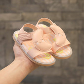 Sandale casual pentru copii din piele ecologica cu plasture si talpa plata