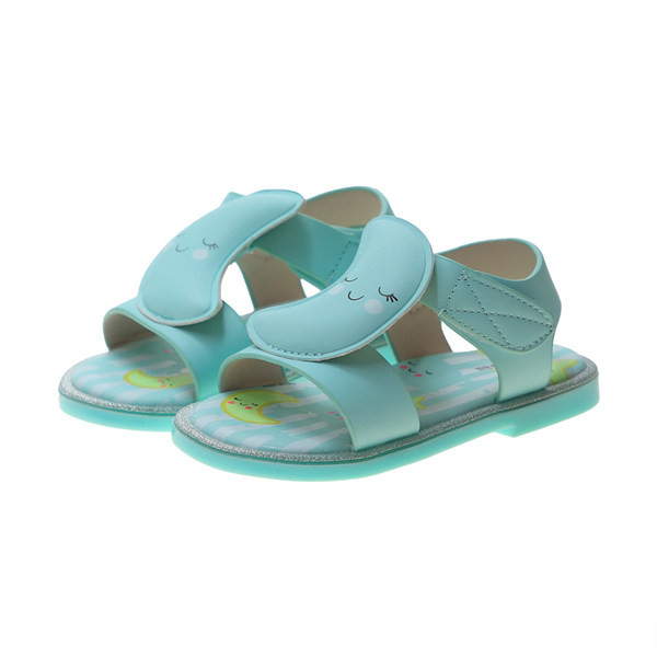 Sandale casual pentru copii din piele ecologica cu plasture si talpa plata