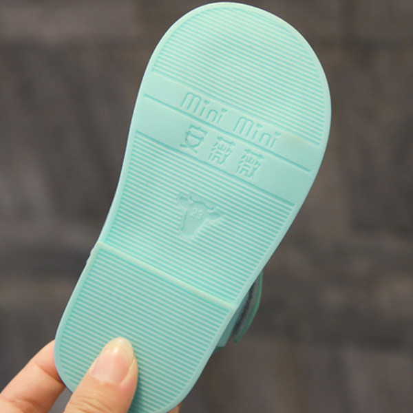 Sandale casual pentru copii din piele ecologica cu plasture si talpa plata