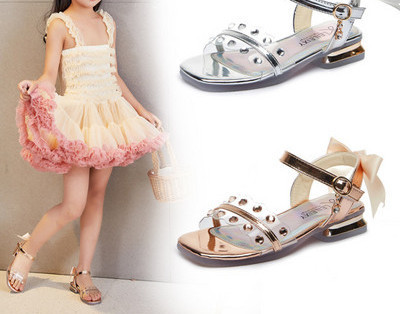 Model nou de sandale pentru copii cu panglica in mai multe culori pentru fete