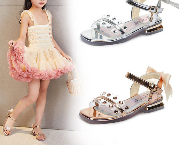 Model nou de sandale pentru copii cu panglica in mai multe culori pentru fete