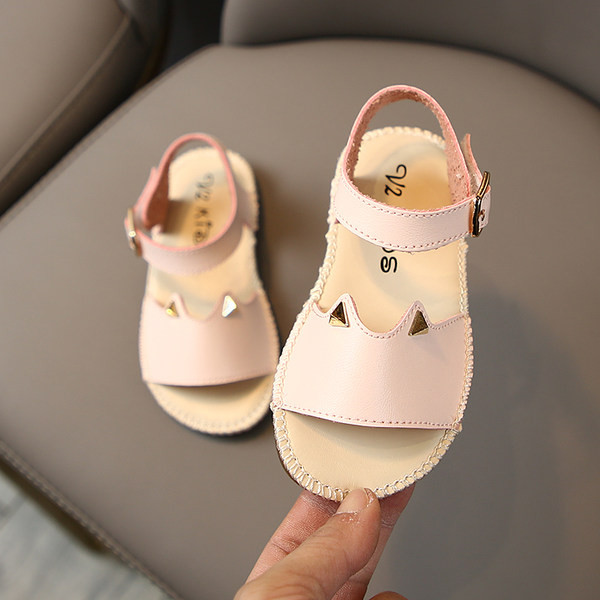 Sandale copii din piele cu cataramă pentru fete