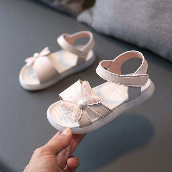 Sandale pentru copii din piele ecologica cu element 3D si adezivi