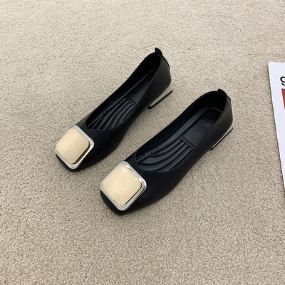 Pantofi casual dama cu talpa plate si element metalic