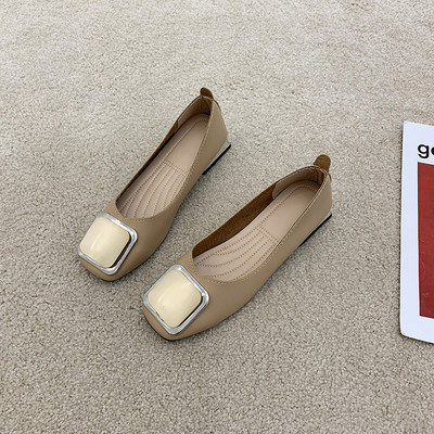 Pantofi casual dama cu talpa plate si element metalic