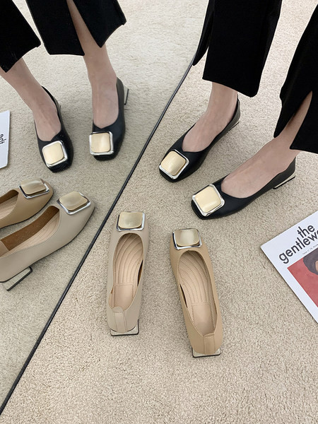 Pantofi casual dama cu talpa plate si element metalic