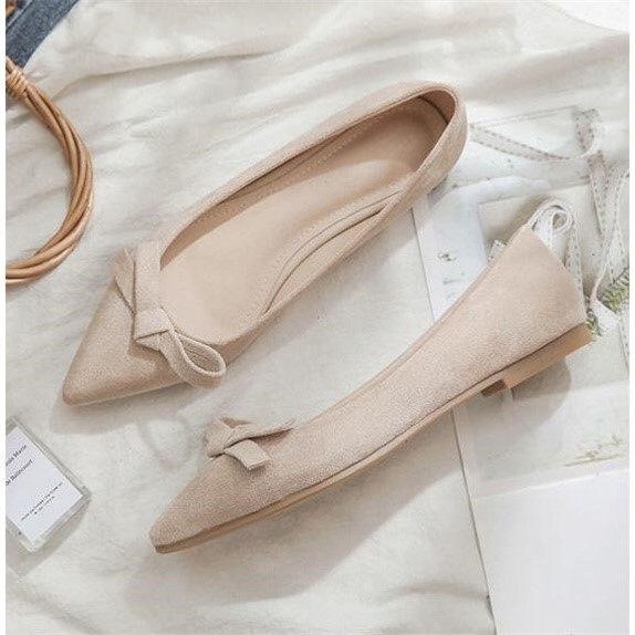 Pantofi casual dama model ascutit cu panglica in doua culori