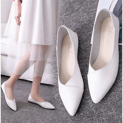 Pantofi casual dama model ascutit cu talpa plata