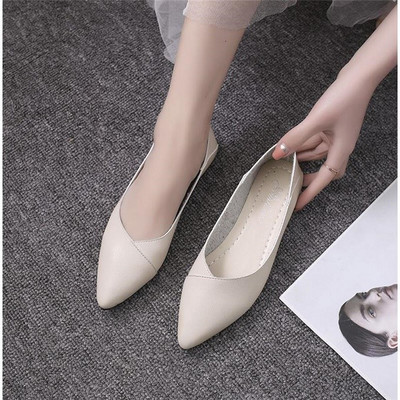 Pantofi casual dama model ascutit cu talpa plata