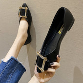 Pantofi casual dama cu catarama - din piele ecologica