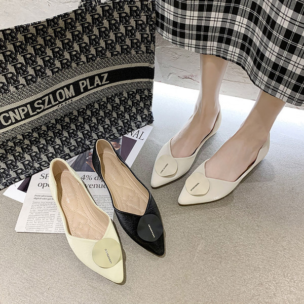 Pantofi casual dama cu talpa plate model ascutit