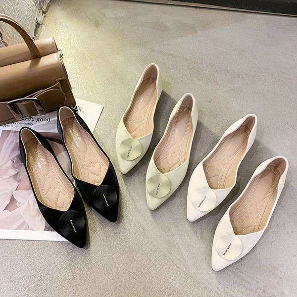 Pantofi casual dama cu talpa plate model ascutit