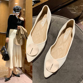 Γυναικεία casual μυτερά παπούτσια με επίπεδη σόλα