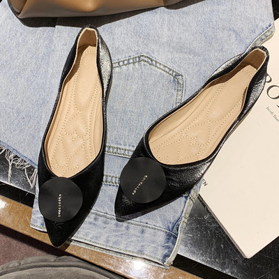 Γυναικεία casual μυτερά παπούτσια με επίπεδη σόλα