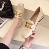 Pantofi rotunzi casual cu decor metalic