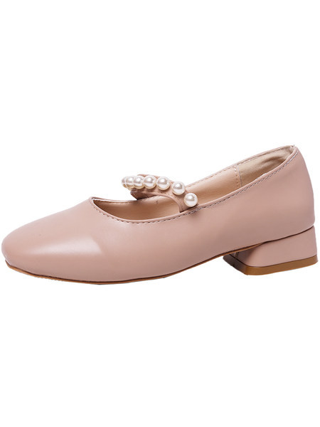 Pantofi casual dama din piele cu decor de perle