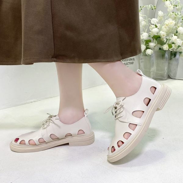 Pantofi casual dama din piele cu sireturi - in doua culori