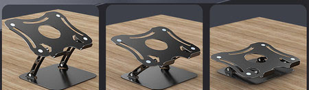 Nešiojamas metalinis nešiojamojo kompiuterio stovas