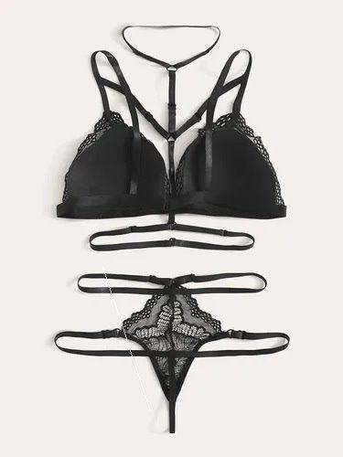 Κομψό γυναικείο σετ με δαντέλα