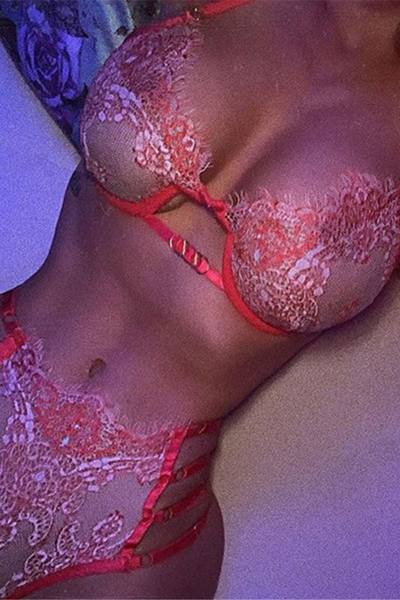 Set intim, elegant, din două piese, cu dantelă