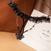 Aktuālās sieviešu mežģīņu siksnas ar metāla elementu