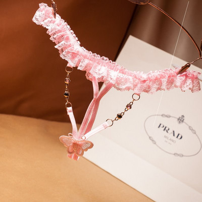 Aktuālās sieviešu mežģīņu siksnas ar metāla elementu