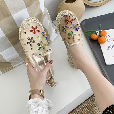 Pantofi casual dama cu pietre in trei culori