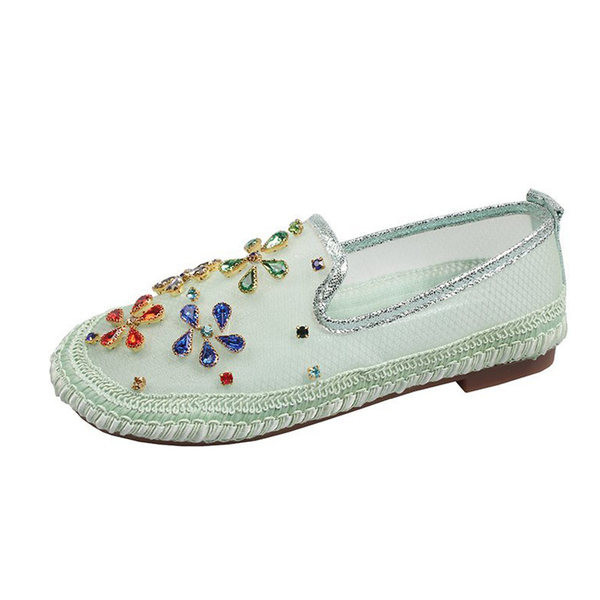 Pantofi casual dama cu pietre in trei culori