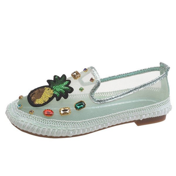 Pantofi casual dama cu paiete si talpa plata in trei culori