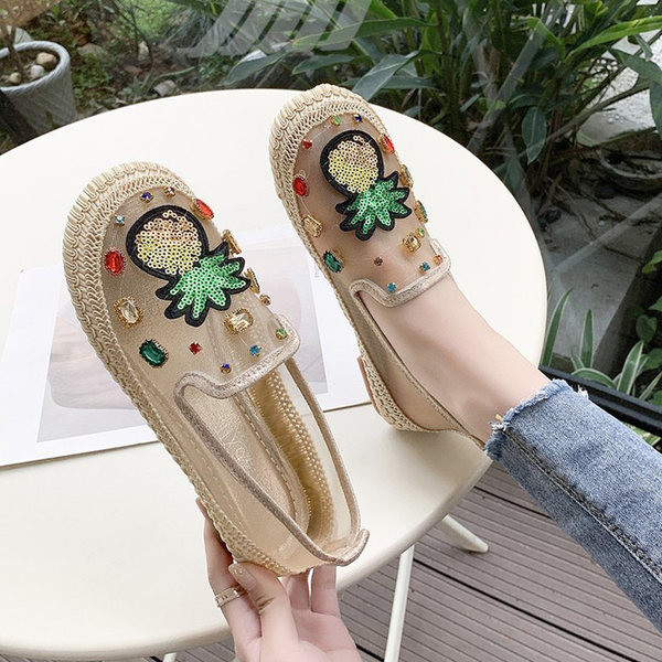 Pantofi casual dama cu paiete si talpa plata in trei culori