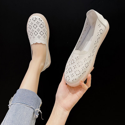 Γυναικεία casual παπούτσια από οικολογικό δέρμα σε τρία χρώματα με επίπεδη σόλα