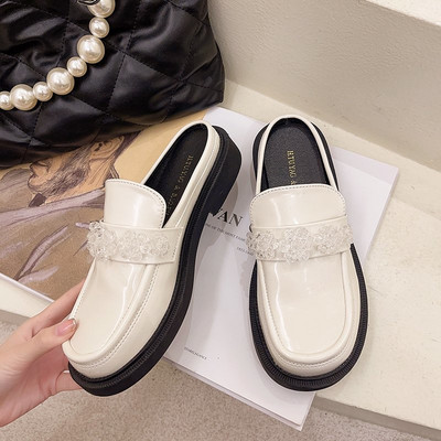 Pantofi casual dama din piele ecologica pietre decorative