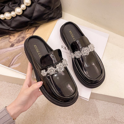 Pantofi casual dama din piele ecologica pietre decorative