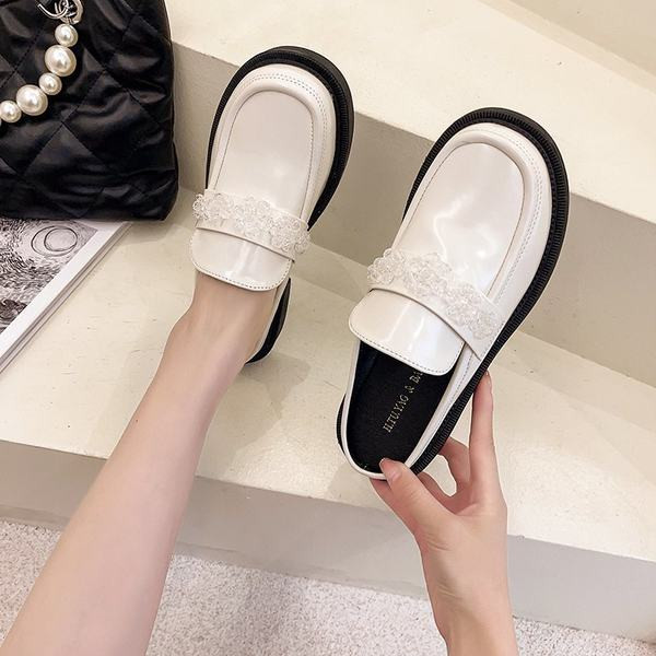 Pantofi casual dama din piele ecologica pietre decorative