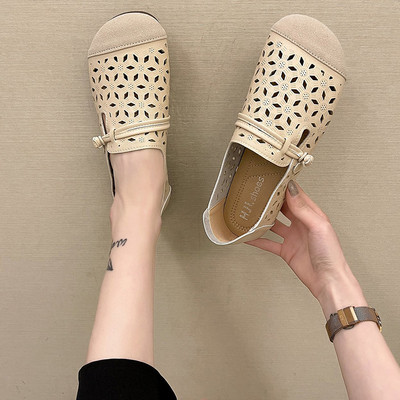 Pantofi casual dama din piele in doua culori