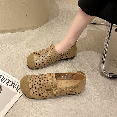 Pantofi casual dama din piele in doua culori