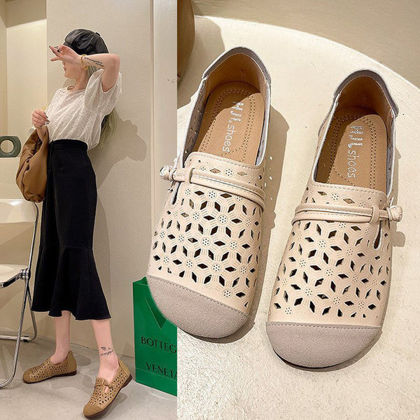 Pantofi casual dama din piele in doua culori