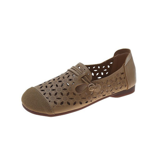 Pantofi casual dama din piele in doua culori
