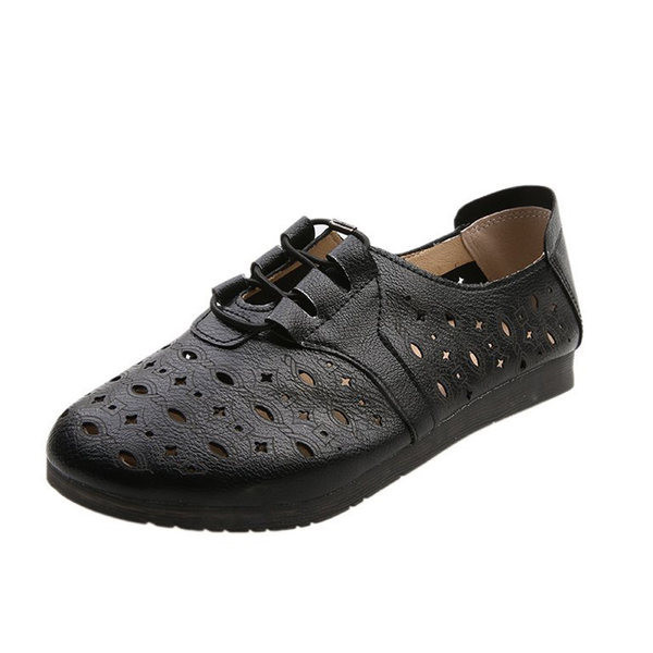 Pantofi casual de dama din piele cu sireturi in maro bej si negru