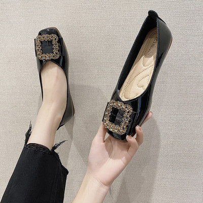 Pantofi casual dama din piele cu decor metalic - trei culori